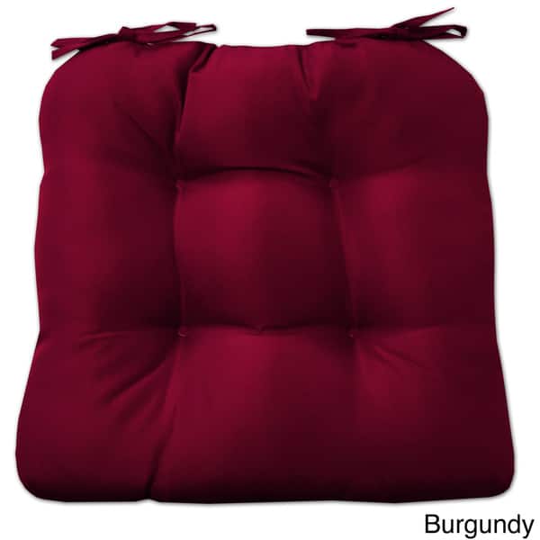 Burgundy Chair Cushions With Ties Tea Cabin Chair Pad Patchwork