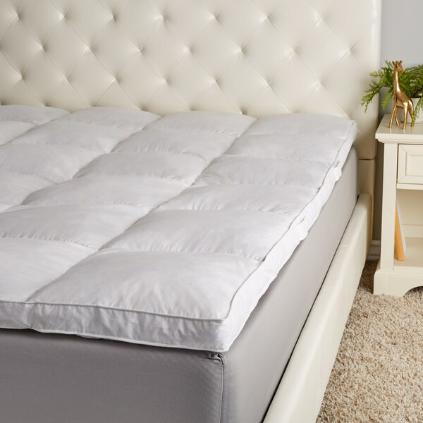 Hotel Madison Comfy 2-Inch Gusset Baffle Box Featherbed with Handles