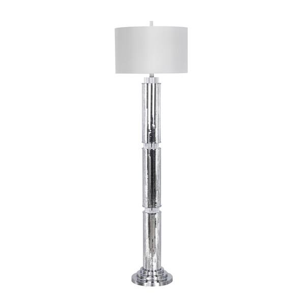 63 Inch Silver Mosaic Metal Floor Lamp