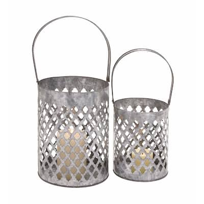 Circular Metal Lanterns (Set of 2)