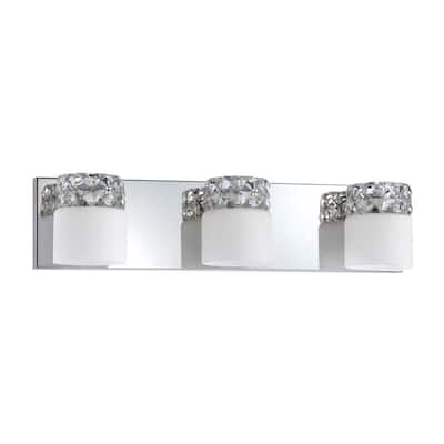 Ines 3-Light Chrome Bath Vanity