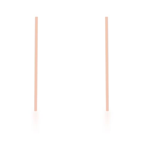 Kate Bissett Carolee Rose Gold Stainless Steel Long Line Drop Earrings - Pink