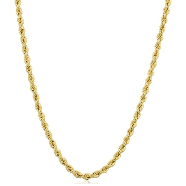 14k Yellow Gold Filled Unisex 2.10 millimeter Rope Chain Necklace (16 - 36 inches)