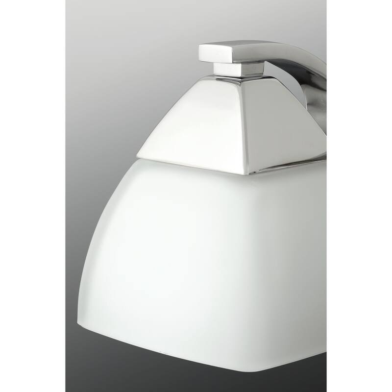 Appeal Collection 4-Light Polished Chrome Etched White Glass Modern Bath Vanity Light