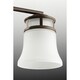 preview thumbnail 4 of 2, Cascadia Collection 3-Light Antique Bronze Etched Glass Coastal Bath Vanity Light