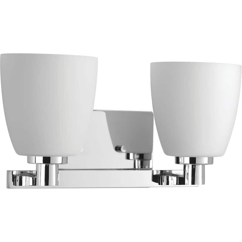 Fleet Collection 2-Light Polished Chrome Etched Opal Glass Coastal Bath Vanity Light