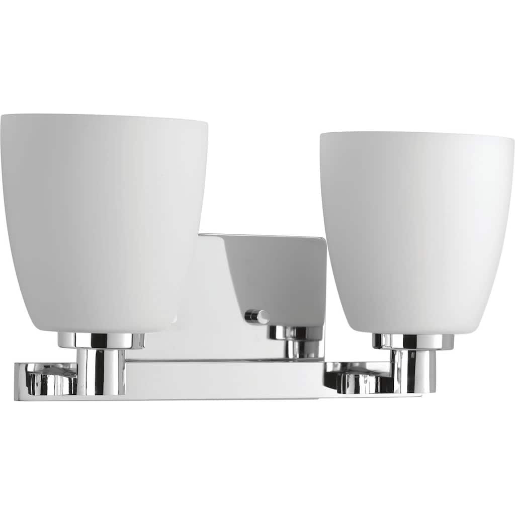 Fleet Collection 2-Light Polished Chrome Etched Opal Glass Coastal Bath Vanity Light