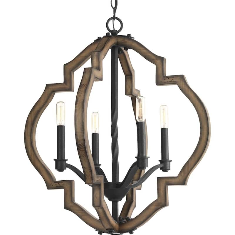 Spicewood Collection 4-Light Gilded Iron Farmhouse Chandelier Light