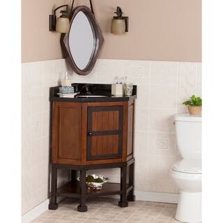 Harper Blvd Edgerton Granite Top Corner Bath Vanity Sink