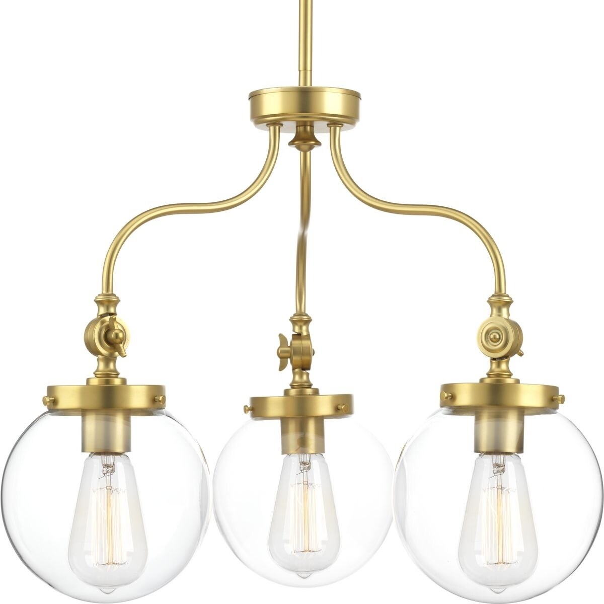 Progress Lighting P4769-137 Penn 3-light Chandelier - N/A (Natural Brass) - Chandeliers For Bedrooms by Overstock.com