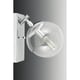 preview thumbnail 3 of 3, Mod Collection 2-Light Polished Chrome Clear Glass Mid-Century Modern Bath Vanity Light