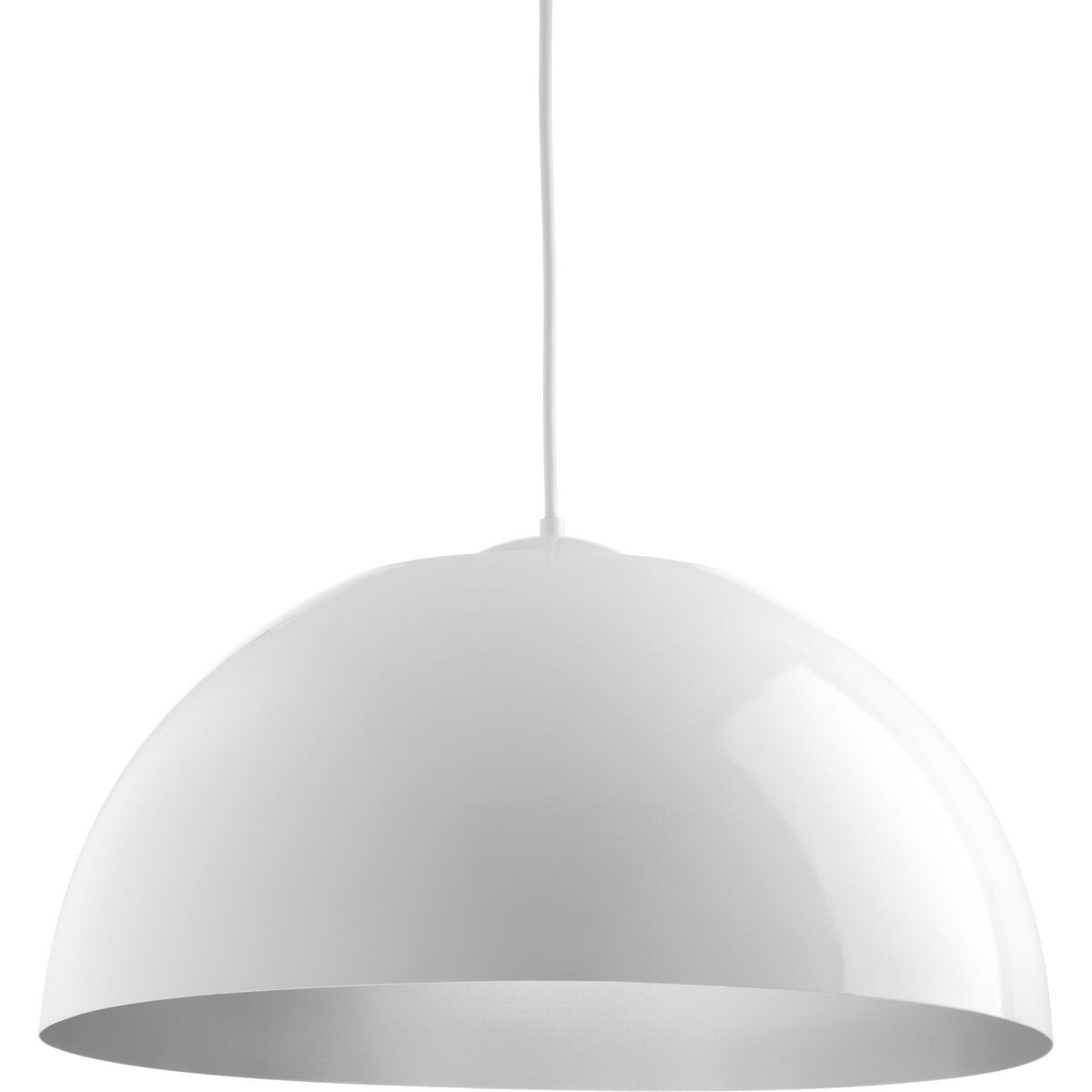 Progress Lighting P5342 3030k9 Dome White Steel Metal 1 Light Pendant N A Progress Lighting P5342 3030k9 Dome White Steel Metal 1 Light Pendant N A