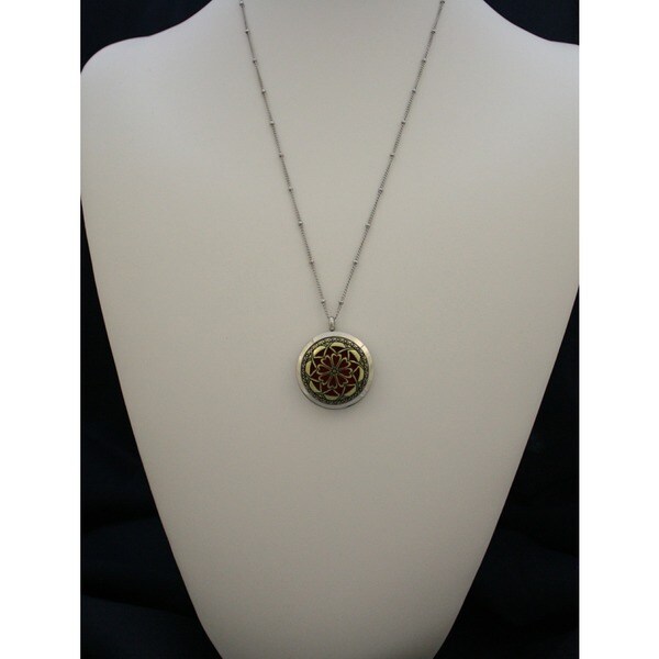 silver essential oil necklace