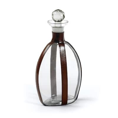 Brown and Clear Braxton Decanter with Air-tight Lid