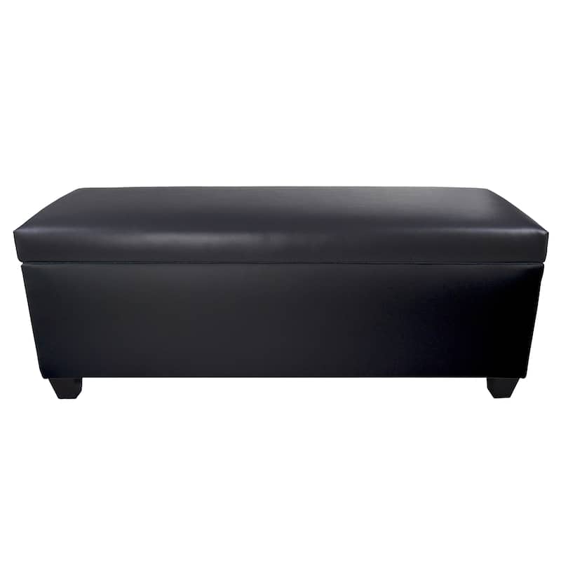 The Sole Secret Retro Dark Grey Vinyl Shoe Storage Bench