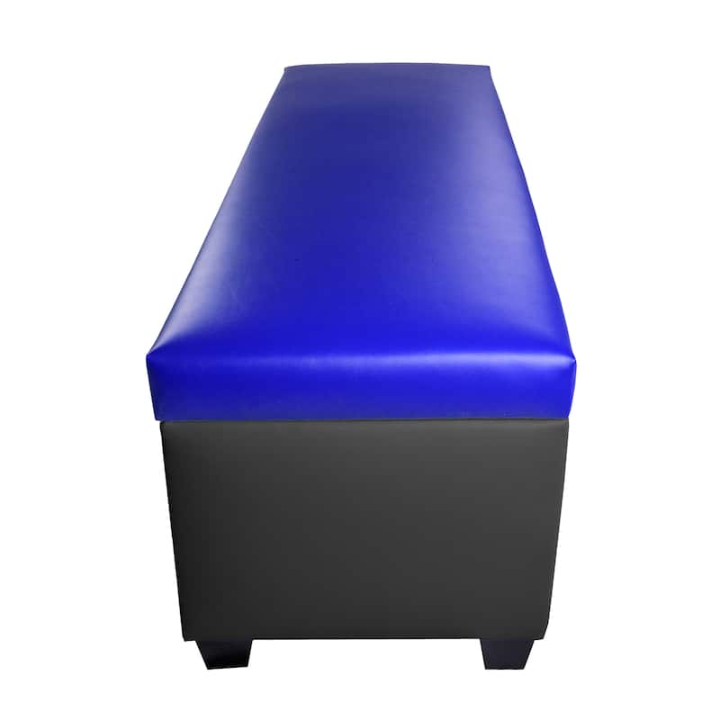 The Sole Secret Retro Dark Grey Vinyl Shoe Storage Bench