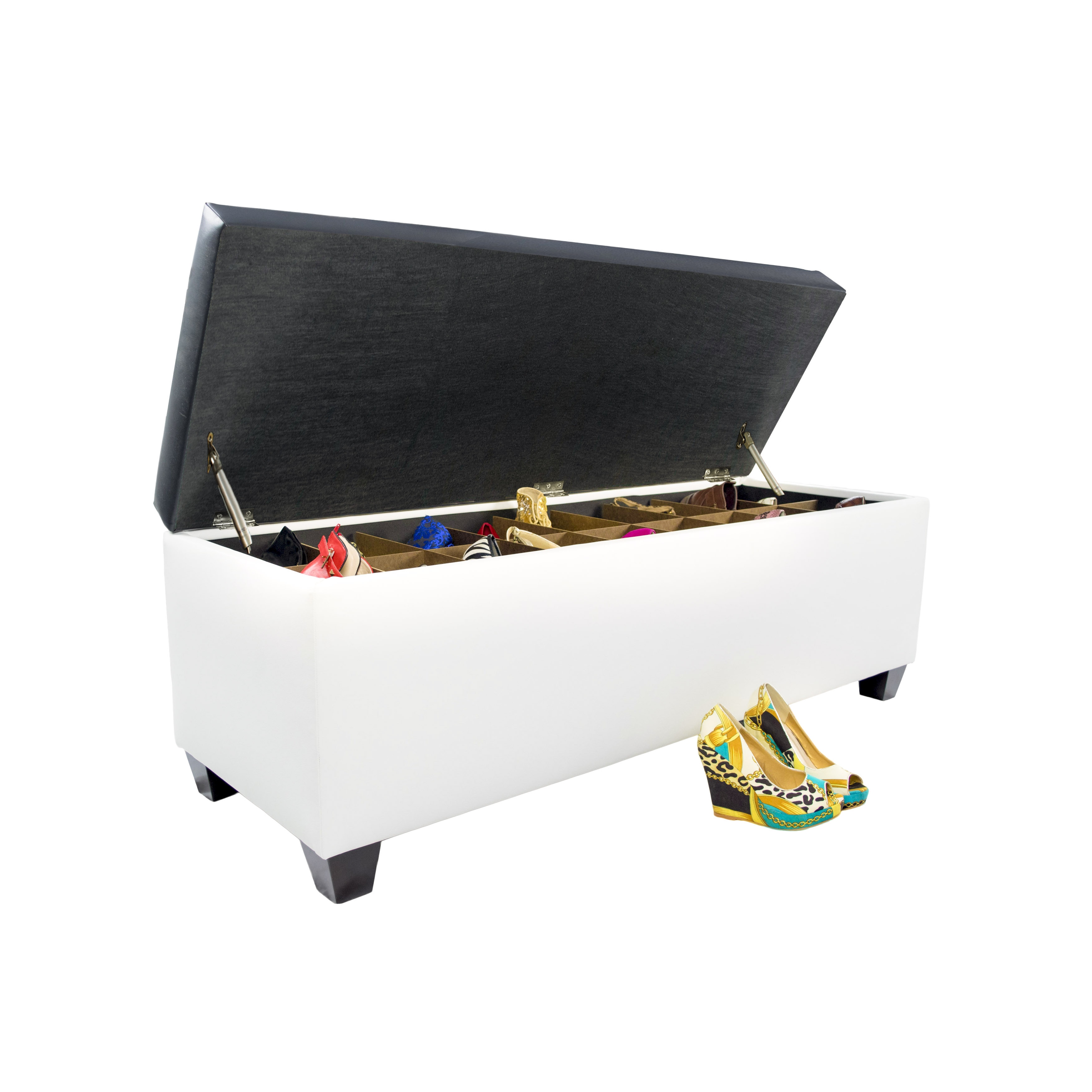 Mid Century Modern Shoe Storage Bench Mid century modern storage