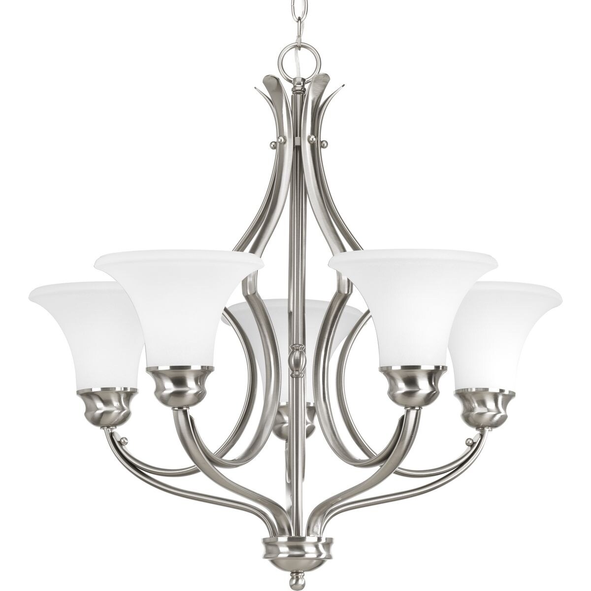 Progress Lighting P4036-09 Applause 5-light Chandelier - N/A (Brushed Nickel) - Chandeliers For Bedrooms by Overstock.com