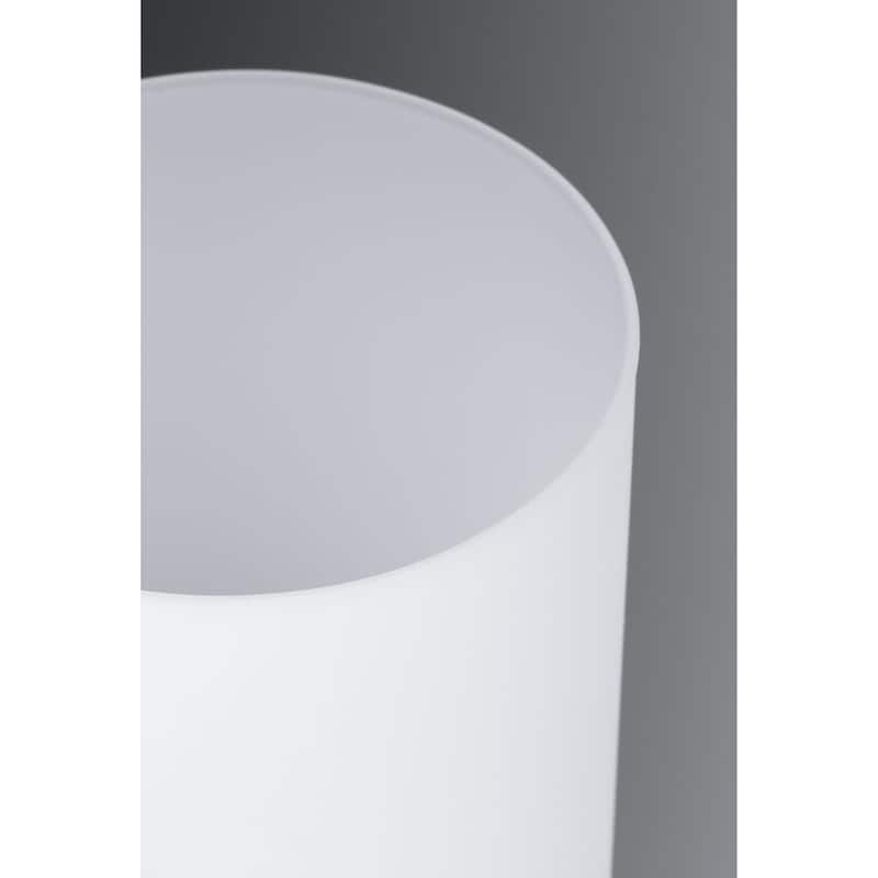Replay Collection 9-Light Polished Nickel Etched Painted White Glass Modern Chandelier Light