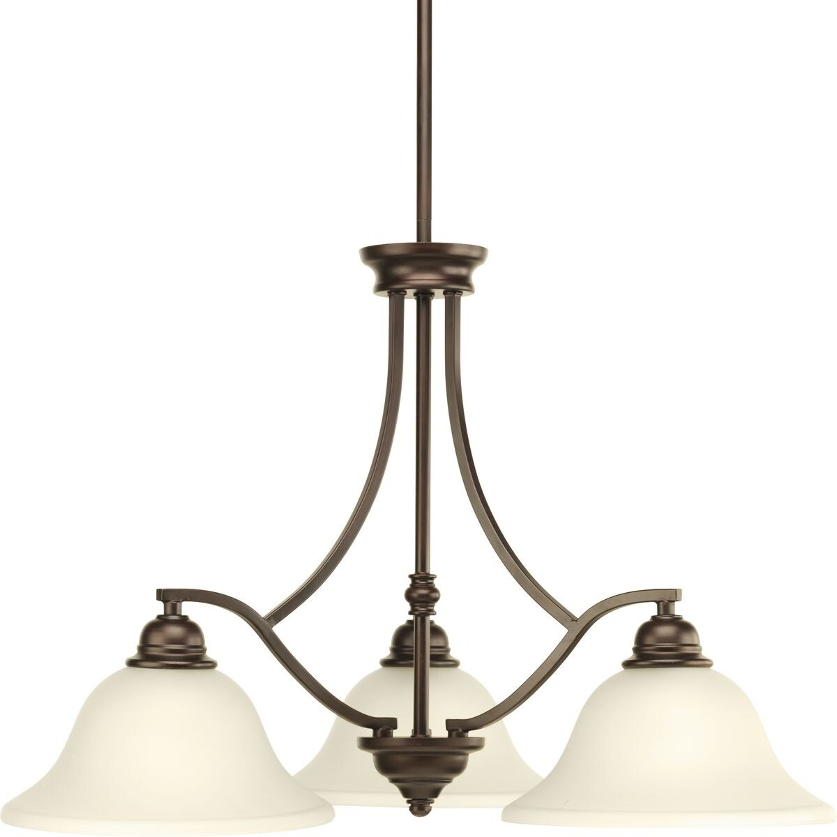 Progress Lighting P4559-20 Spirit Bronze Steel/Ceramic 3-light Chandelier - N/A (Antique Bronze) - Chandeliers For Bedrooms by Overstock.com