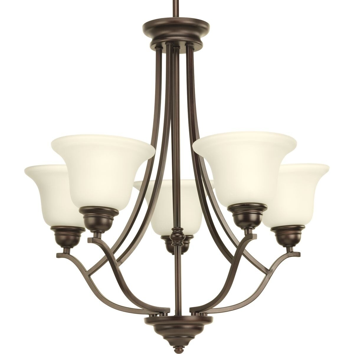 Progress Lighting P4605-20 Spirit Bronze Steel 5-light Chandelier - N/A (Antique Bronze) - Chandeliers For Bedrooms by Overstock.com
