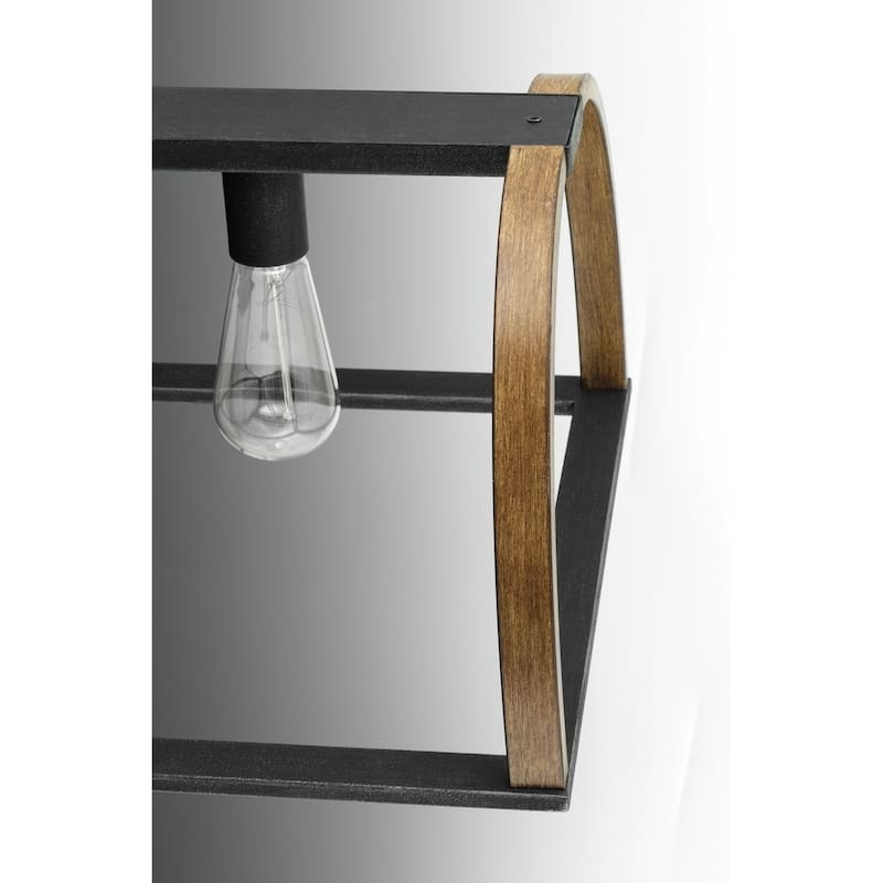 Trestle Collection 4-Light Gilded Iron Farmhouse Chandelier Light