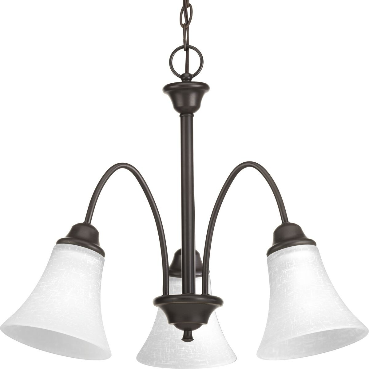 Progress Lighting P4740-20 Tally Bronze Steel/Porcelain 3-light Chandelier - N/A (Antique Bronze) - Chandeliers For Bedrooms by Overstock.com
