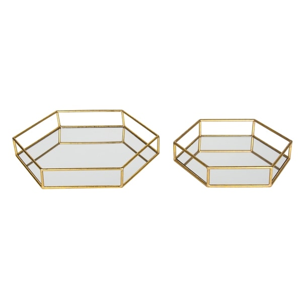 Kate and Laurel Felicia Decorative Mirrored Tray