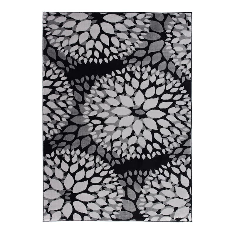 World Rug Gallery Modern Floral Circles Area Rug