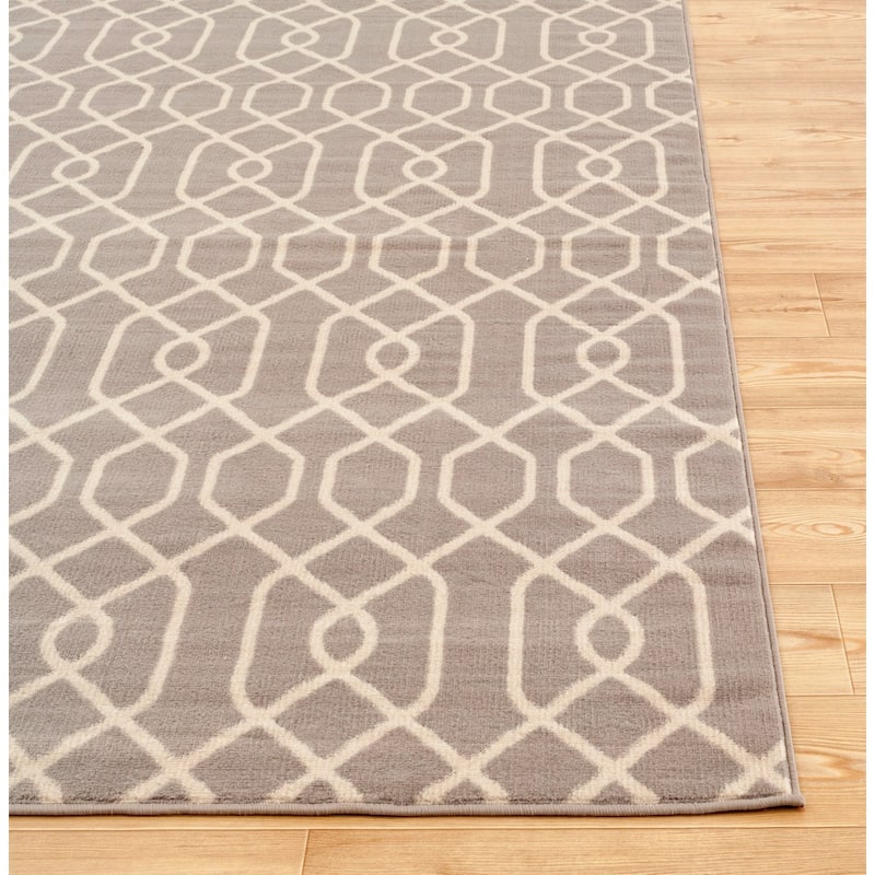 World Rug Gallery Modern Trellis Pattern Area Rug