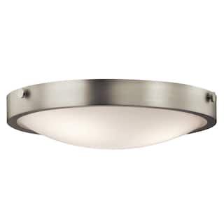 Kichler Lighting Lytham Collection 3-light Brushed Nickel Flush Mount