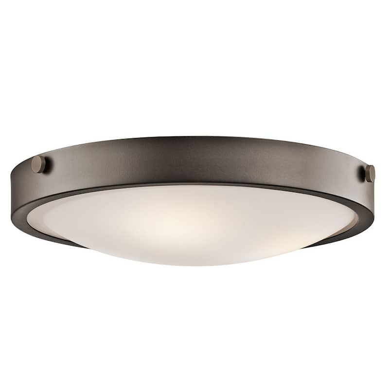 Kichler Lighting Lytham Collection 3-light Olde Bronze Flush Mount