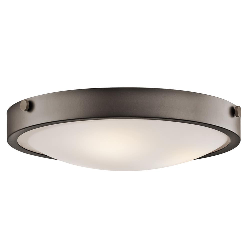 Kichler Lighting Lytham Collection 3-light Olde Bronze Flush Mount