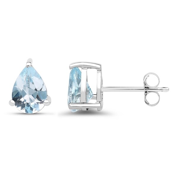 Malaika 925 White Sterling Silver 1 64k Genuine Blue Topaz Earrings Malaika 925 White Sterling Silver 1 64k Genuine Blue Topaz Earrings