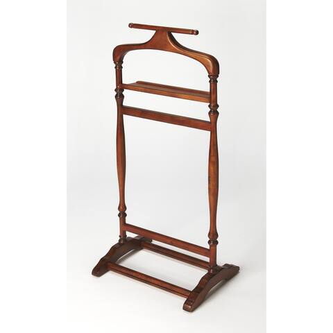Butler Judson Olive Ash Burl Valet Stand