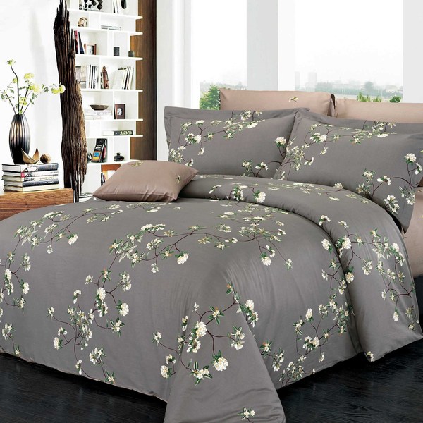Trellis Cotton 4-piece Duvet Cover Set