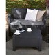 Havenside Home Quintana Charcoal All-Weather Outdoor Garden Patio Coffee Table - Thumbnail 4