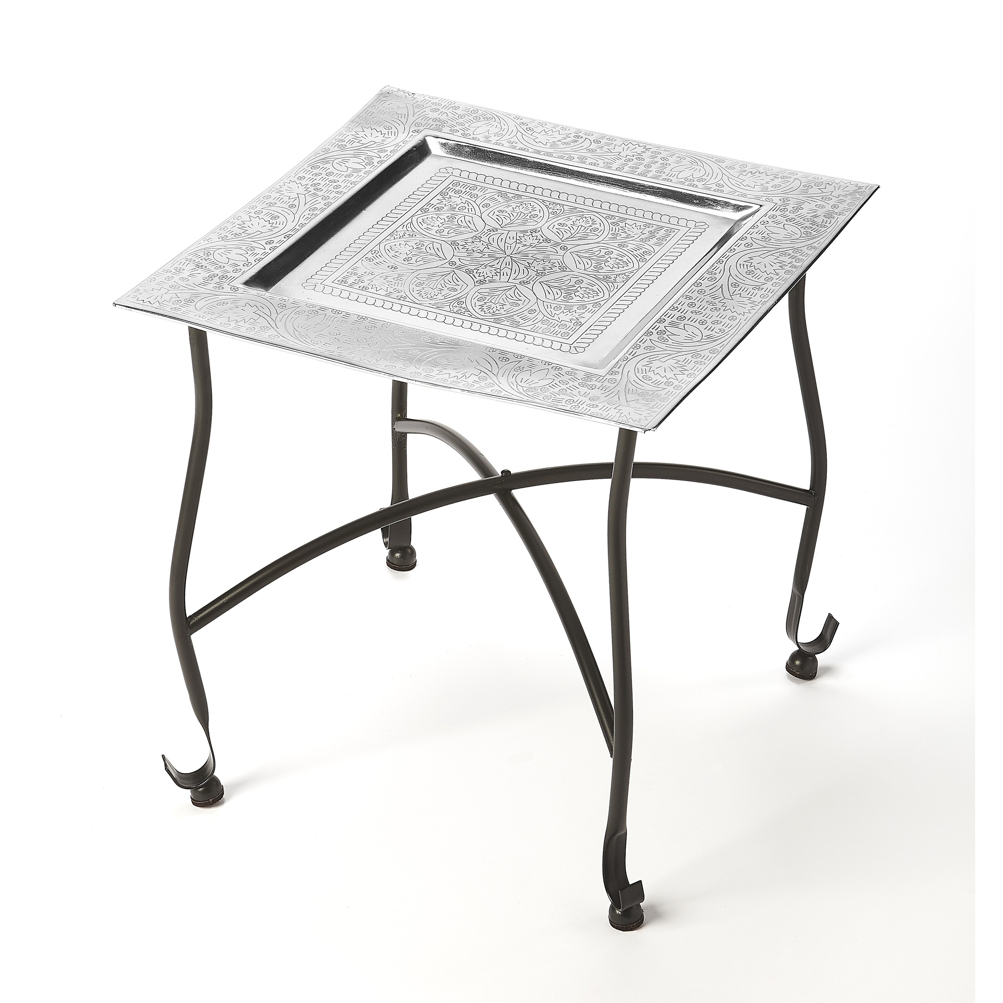 silver tray table