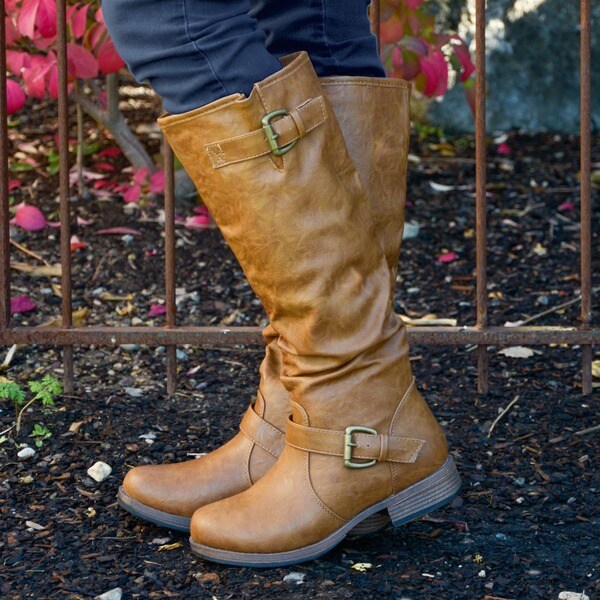 women's riding boots extra wide calf