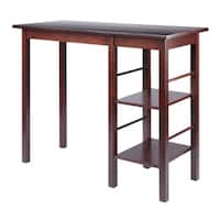 Winsome Egan 3 Piece Breakfast Table Free Shipping Today Egan Breakfast Table With 2 Side Shelves