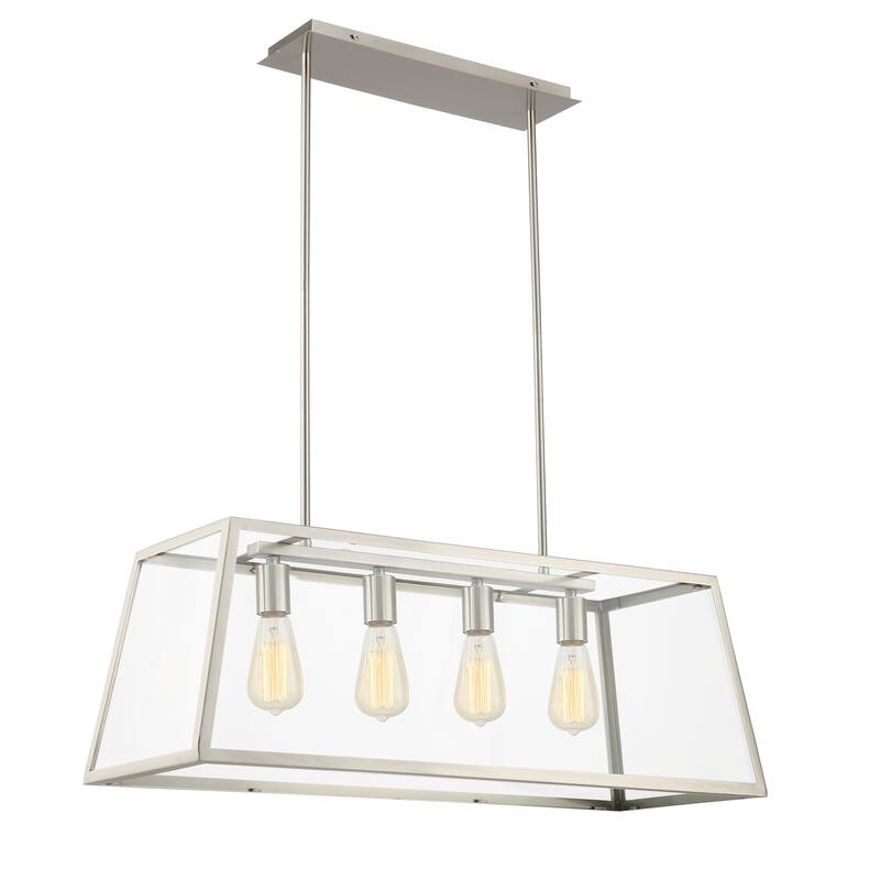 Light Society Morley Glass Chandelier - stain nickel