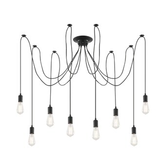 Light Society Tentacle Black Iron 10-light Chandelier (Black) - Chandeliers For Bedrooms by Overstock.com