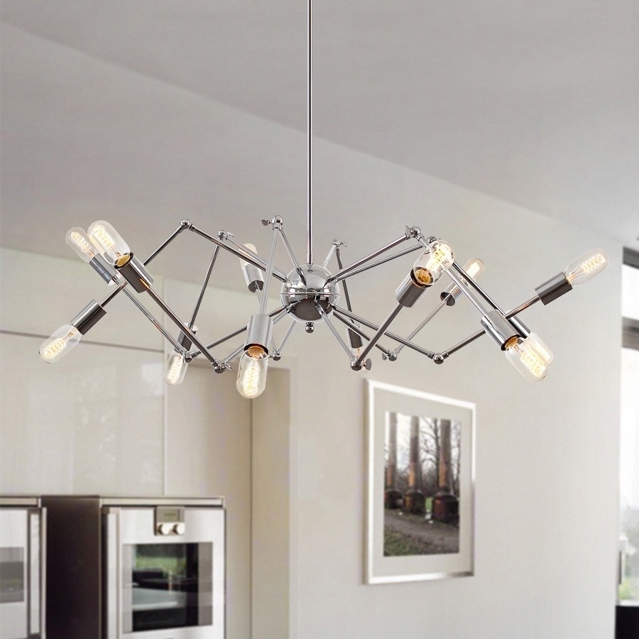 Light Society Arachnid Chrome Chandelier (Chrome) - Chandeliers For Bedrooms by Overstock.com