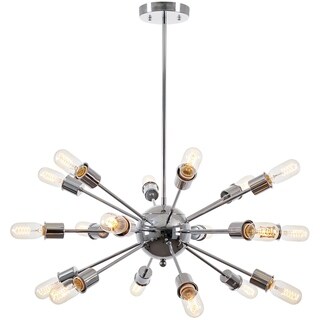 Light Society Sputnik Style Chrome Iron Chandelier (Chrome) - Chandeliers For Bedrooms by Overstock.com