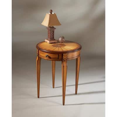 Handmade Archer Olive Ash Burl End Table
