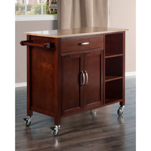 Winsome Mabel Open Shelf Storage Kitchen Cart with