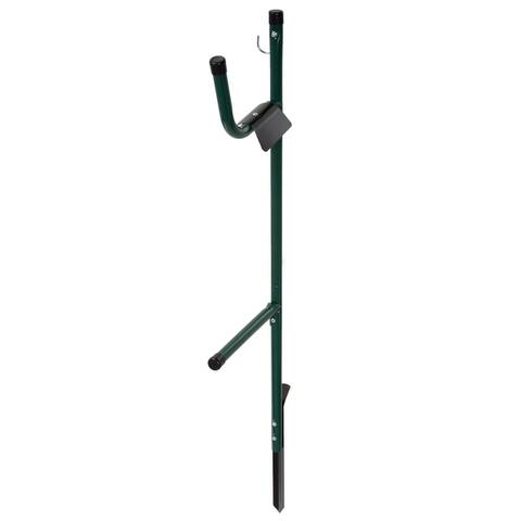 Garden Hose Holder Caddy- Easy Install Outdoor Free Standing Metal Rack for Hose Management by Stalwart