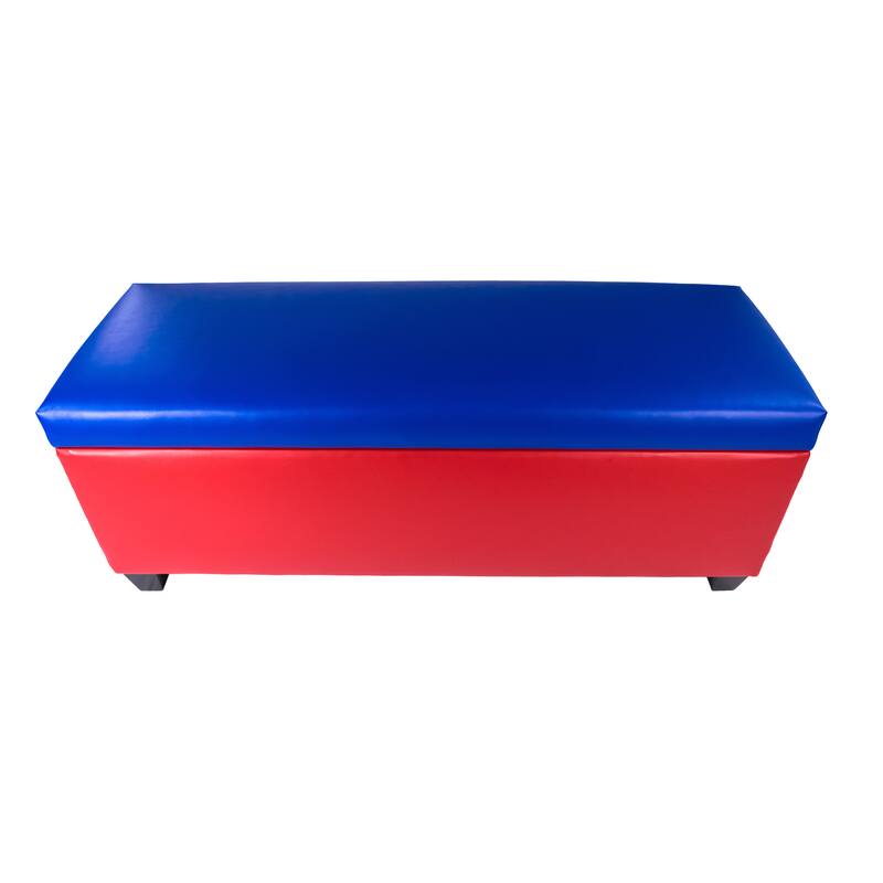 The Sole Secret Retro Red Vinyl Shoe Storage Bench