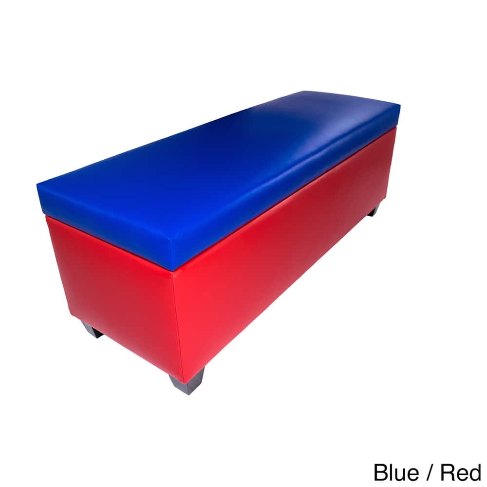 The Sole Secret Retro Red Vinyl Shoe Storage Bench