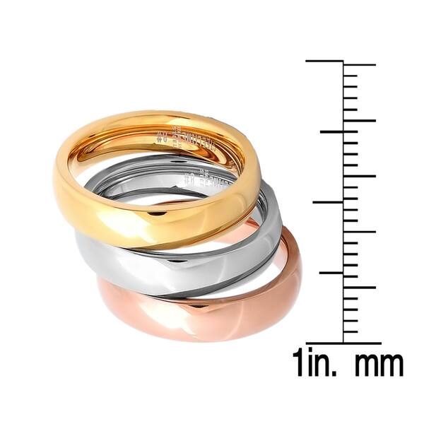 3in1 Stainless Steel Ring 3 Colors Wedding Band Women's Jewelry Trinity Size5-10 3in1 Stainless Steel Ring 3 Colors Wedding Band Women's Jewelry Trinity Size5-10